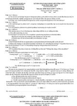 Kì thi chọn học sinh giỏi tỉnh lớp 9 năm học 2009  2010 môn thi sinh học lớp 9 - Bảng a